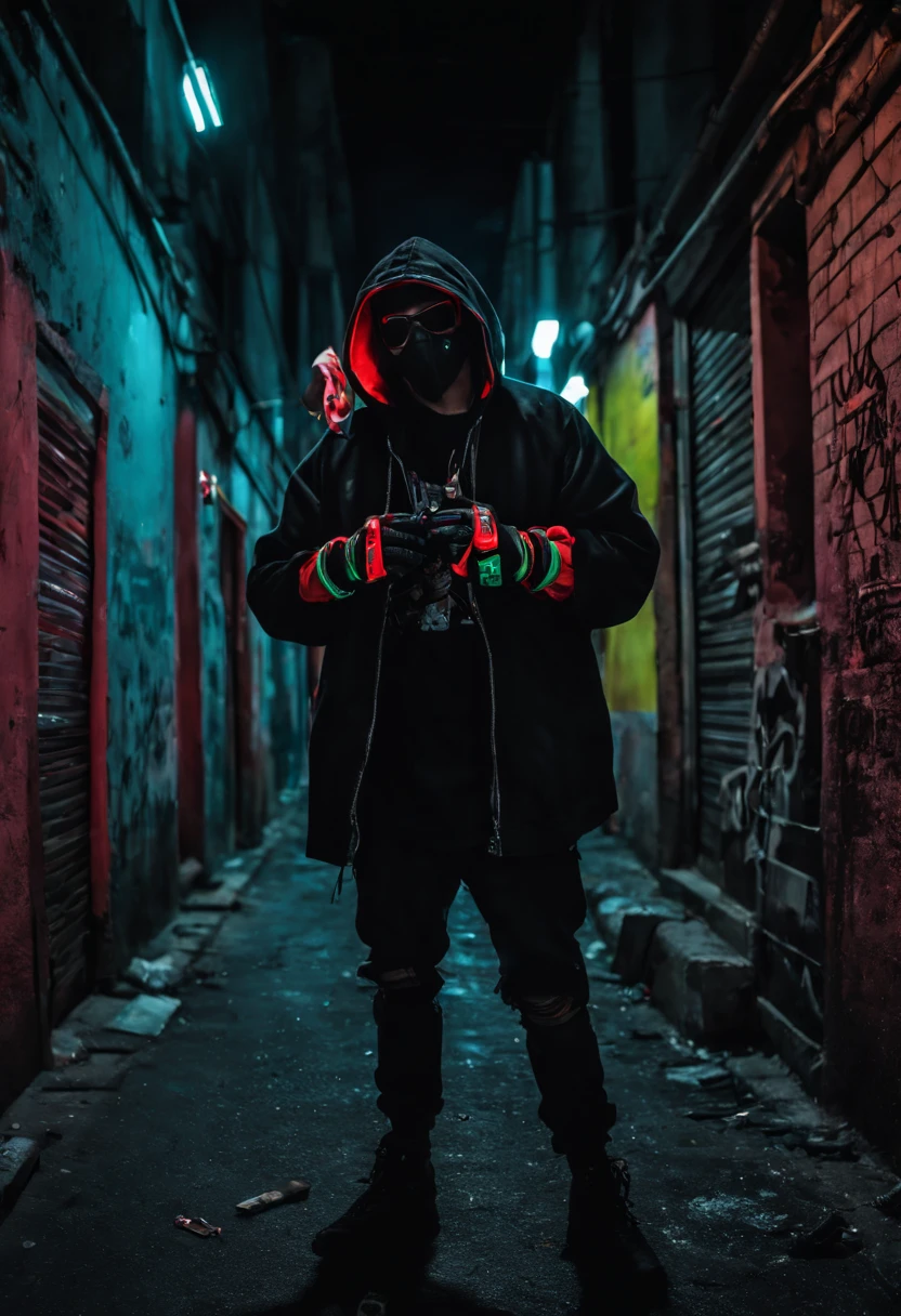 . RAW, wide angle, A man in a dark ALLEY, AL LADO DE UN AUTO DEPORTIVO de pie mirando hacia arriba, con guantes negros y un cigarro en la boca,, Piel negra rojiza, Entorno luminoso, neon, ((cyberpunked)) GANG MIAMI

ESTILO ANIME 8K, FLAITE CHILENO