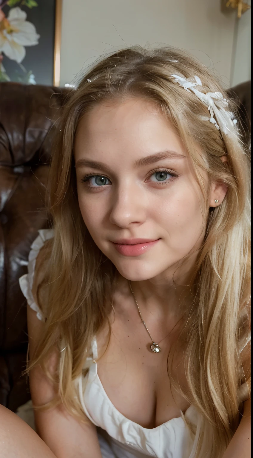 (realistic, photo-realistic:),(8k, RAW photo, best quality, masterpiece:), cute, ultra-detailed,heart-shaped pupils,physically-based rendering, ultra high res, kodakvision color, shot on Arricam LT Camera, bokeh, sharp focus, looking at viewer,photorealistic,realistic, solo, photorealistic, best quality,extremely detailed face,extremely detailed eyes and face, (full body), (wearing a nice red dress), (blond girl,) blue eyes, beautiful detailed eyes,absurdres, incredibly absurdres,haunting smile,Messy hair, floating hair, round blue big eyes, clear big eyes, moist red lips, sweet, sitting on a table, blue sky and white clouds, sunshine ,, idyllic background,