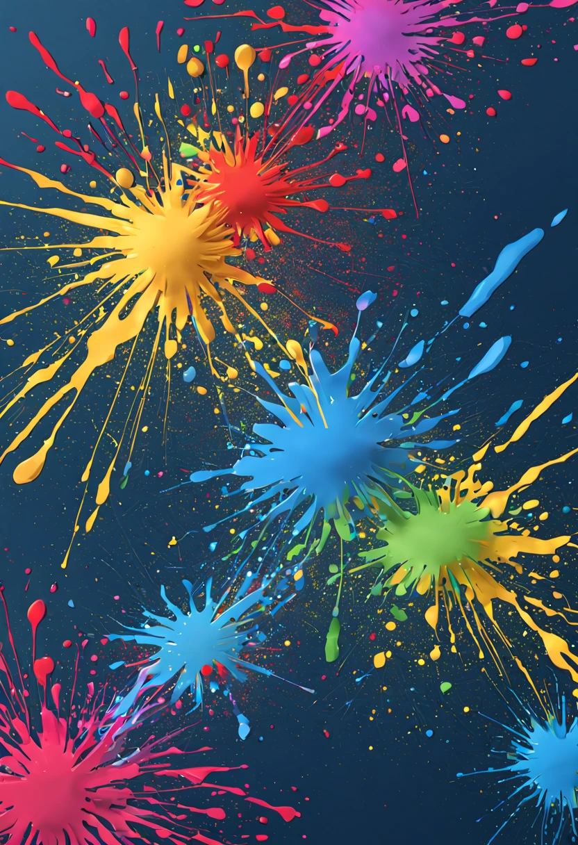 paint splatter, Christmas Eve, intricate, (masterpiece, Representative work, official art, Professional, unity 8k wallpaper:1.3)