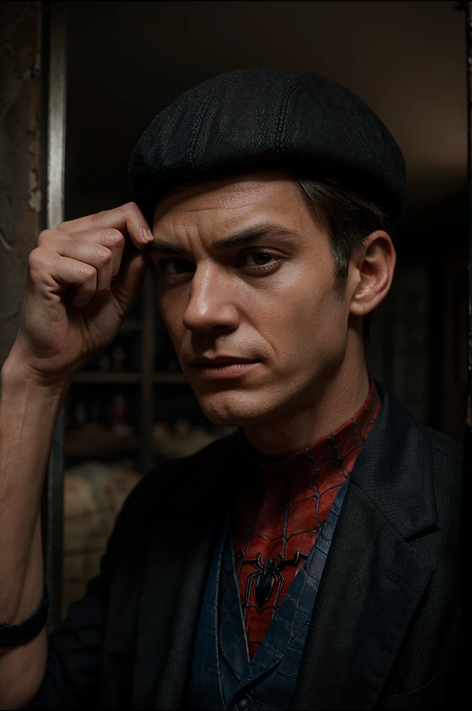 spider-man in the peaky blinders style