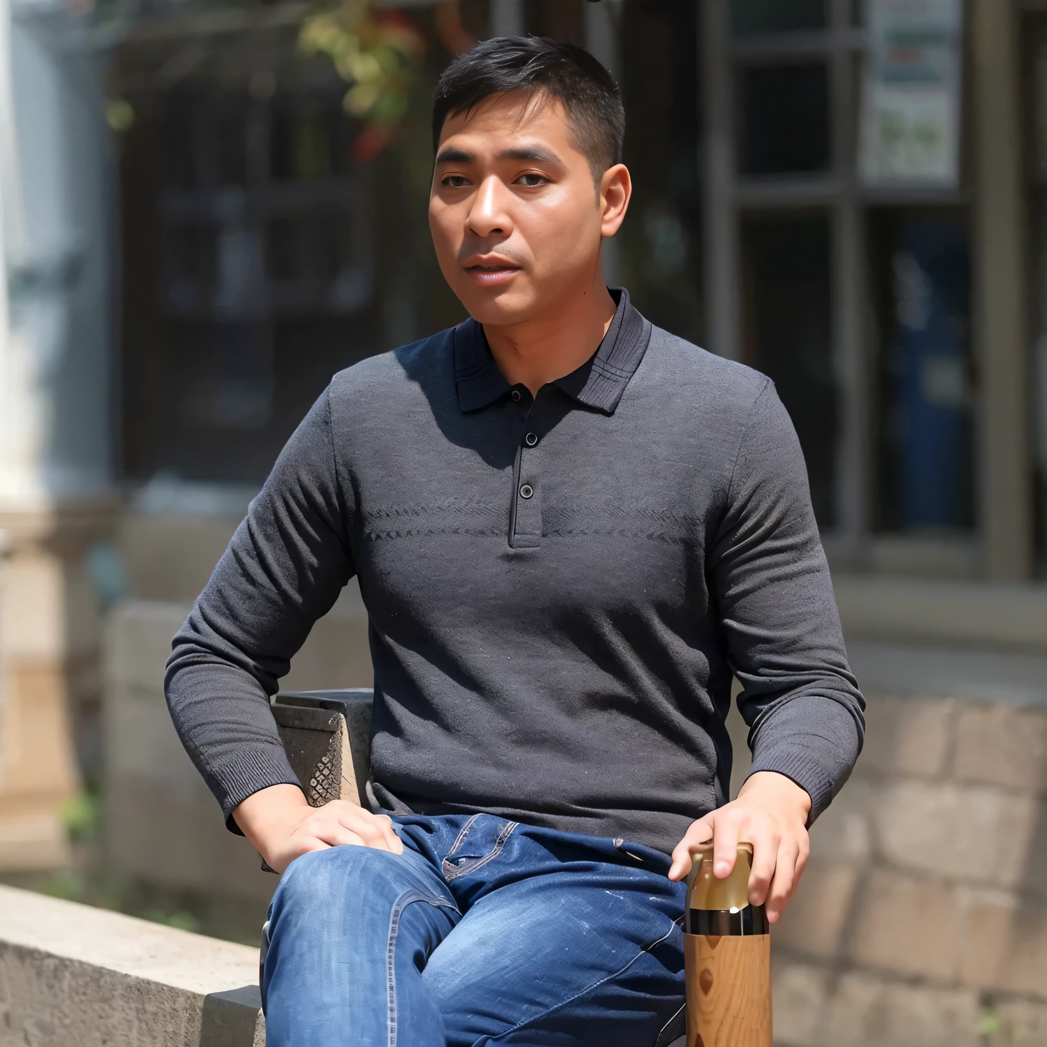 An Arab man sits on a bench with a bottle of wine..., Phong Yindian Jay - Jiangxi, Xiangduan, Phung Dinh River, Peach in pear, Sengfan J, Huang Huifeng, Guangjianhuang, Devil's Lake, 38 years old, 2 9 years old, Author Zhang Li