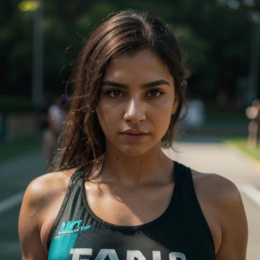 Beautiful mature Arab college student，vestindo terno de atletismo，Fora do atletismo，（（esguio，pequeno）），Fotorealidade，A fotografia，tmasterpiece，ISMO REALISTA，ISMO REALISTA，Fotorealidade，alto contraste，The photorealistic digital art trend is detailed and realistic on Artstation 8k HD HD, um detalhado, Texturas da pele, ultra-detalhado, realistic Texturas da pele, Armadura, melhor codorniz, Super-High Resolution, (Realismo:1.4),, A high resolution, um detalhado, Fotogr RAW, Sharp, by Lee Jeffries Nikon D850 film Stock Photography 4 Kodak Portra 400 camera F1.6 lentes, cores ricas, texturas realistas ultrarrealistas, dramatic lighting, UnrealEngine Artstation CineStill 800 Trends，