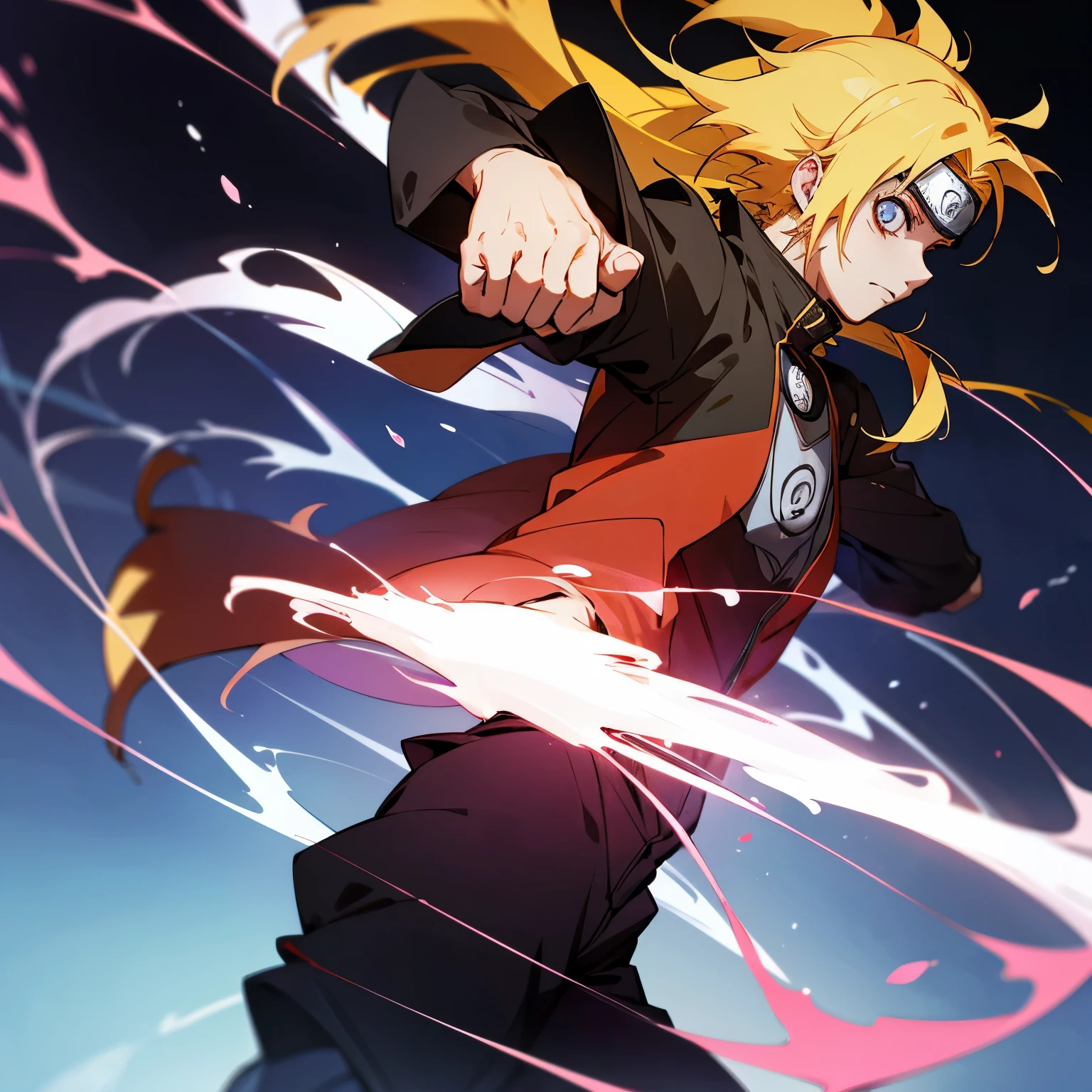 Naruto personagem de anime japones. Animation version. Luz dark