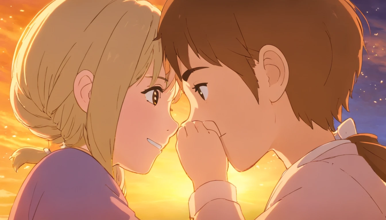 a close-up shot of two friends sharing a warm and heartfelt embrace, capturing the love and joy they feel in each other’s presence