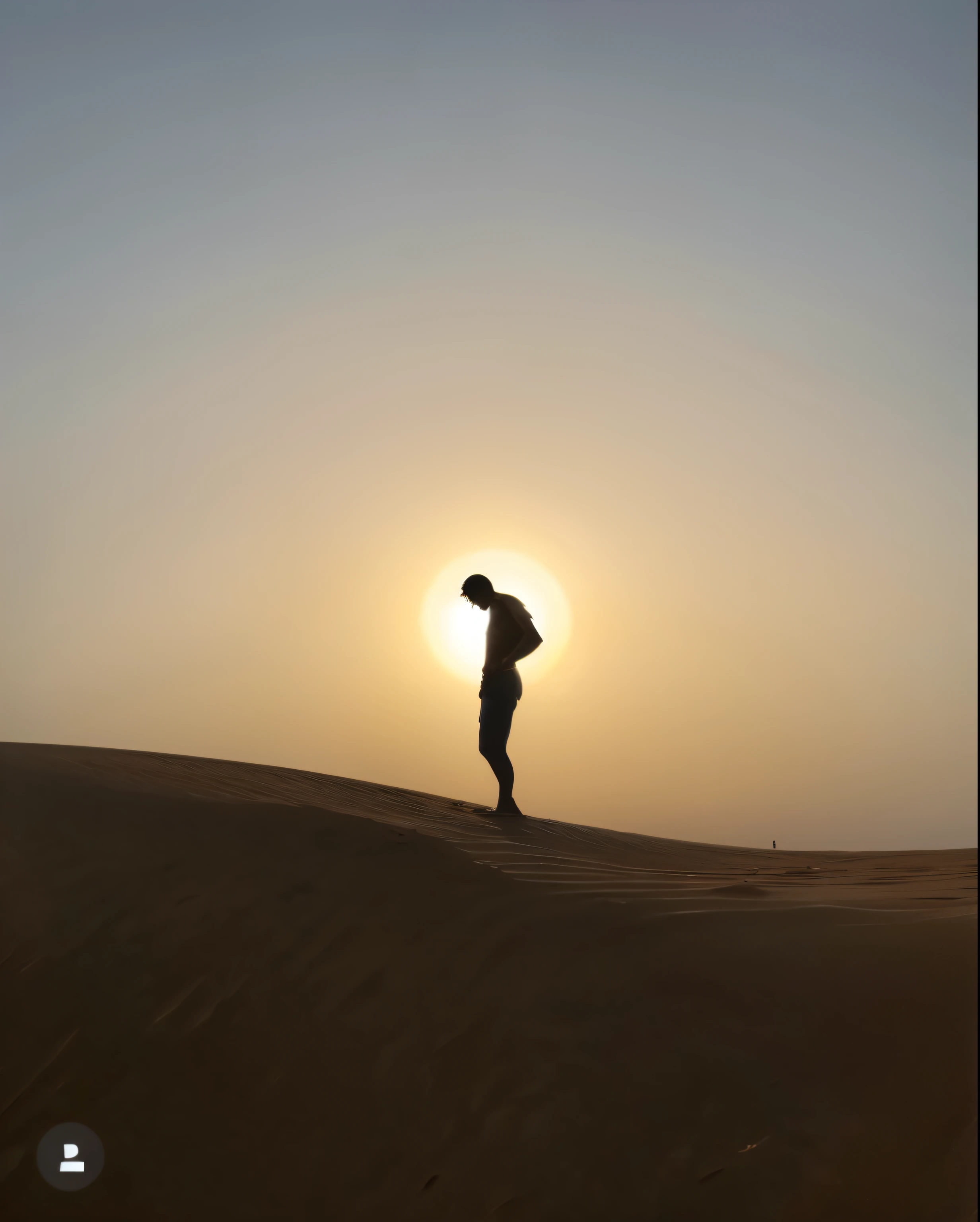 Faaris azura, Sand, sunset, silhouettes