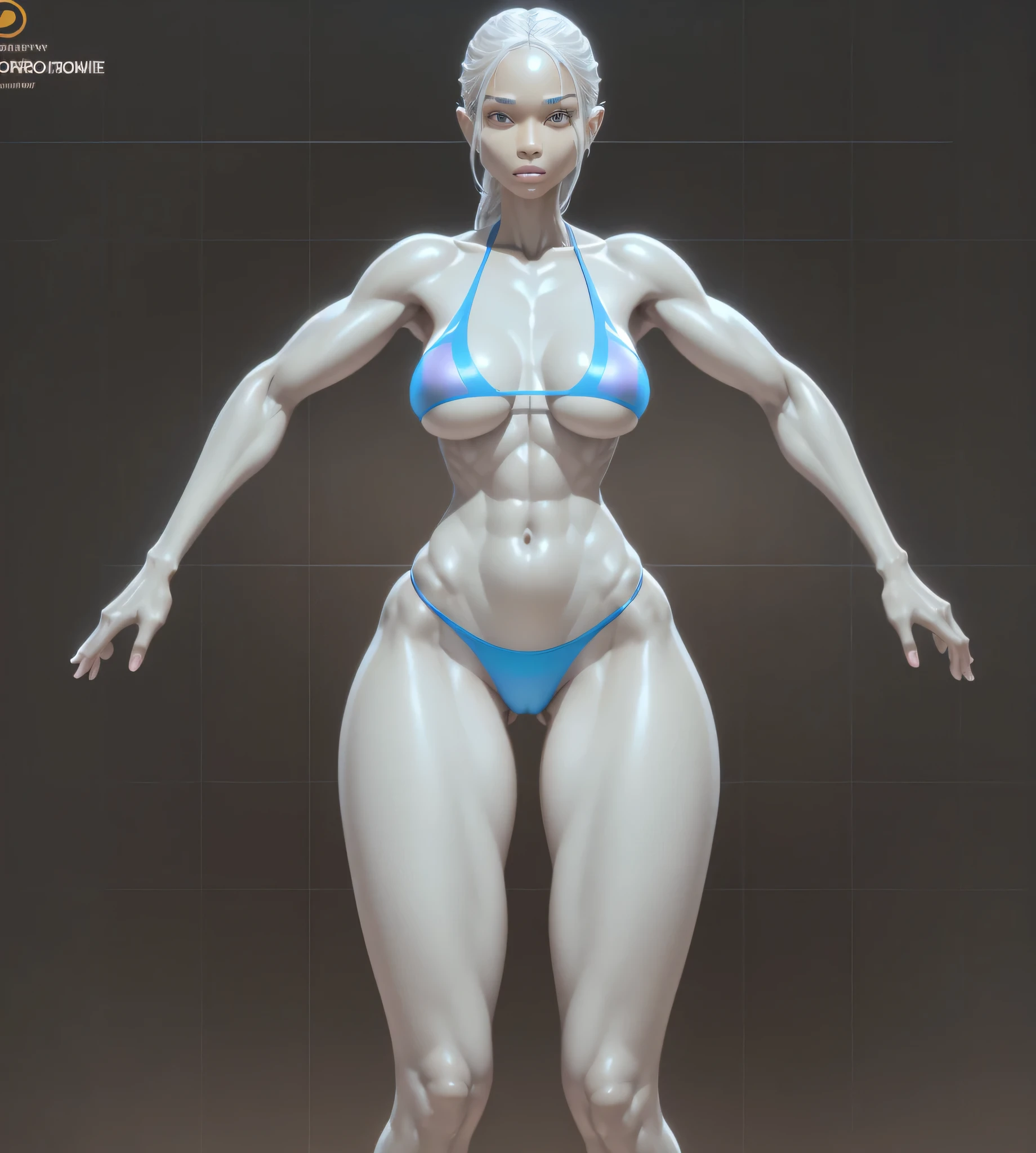 Naked tanned girl with a beautiful body, complete Detailed body, Detailed body, highly Detailed body, Full Character Body, character is in her natural pose, extra Detailed body, The whole body is very detailed, Detailed body and face, realistic shaded perfect body, Realistic body structure, Detailed body and eyes, Detailed body structure, Upper torso included, realistic bikini