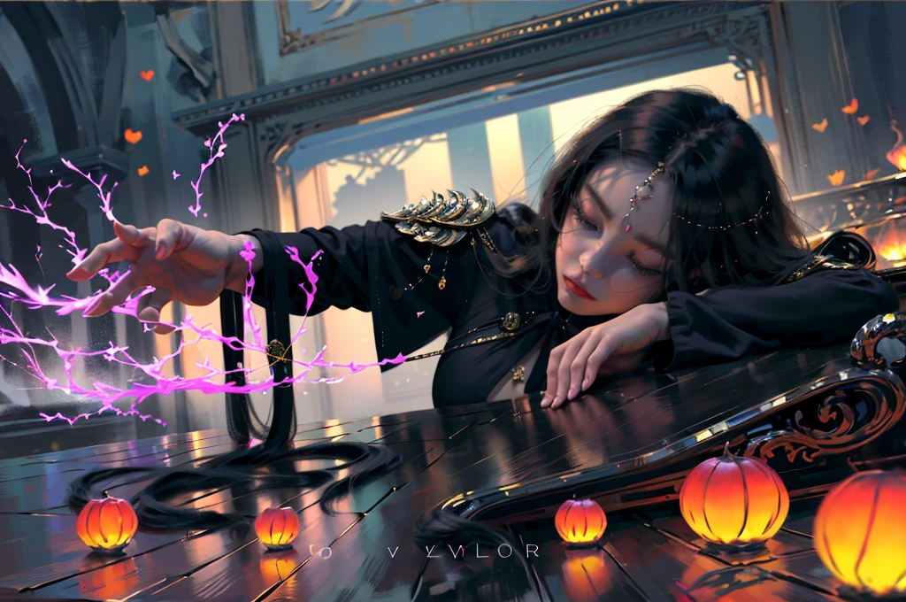 (masterpiece、top-quality、top-quality、Detailed and complex、Official art、Beautifully Aesthetic:1.3)、(1girl in:1.3)、(Fractal Art:1.3)、colourfull、Vivid、Victorian costume, see through, , best quality,ultra high res,, floating flowers, floating hairs, (shining), best lighting, best shadow, Crepuscular rays, foggy, ((rim light)),, pastel color, warm light,The overall effect is one of timeless elegance and grace,long hair,r hair waist length Super realistic well detailed, masterpiece, best quality, {best quality}, {{masterpiece}}, {highres}, focus,