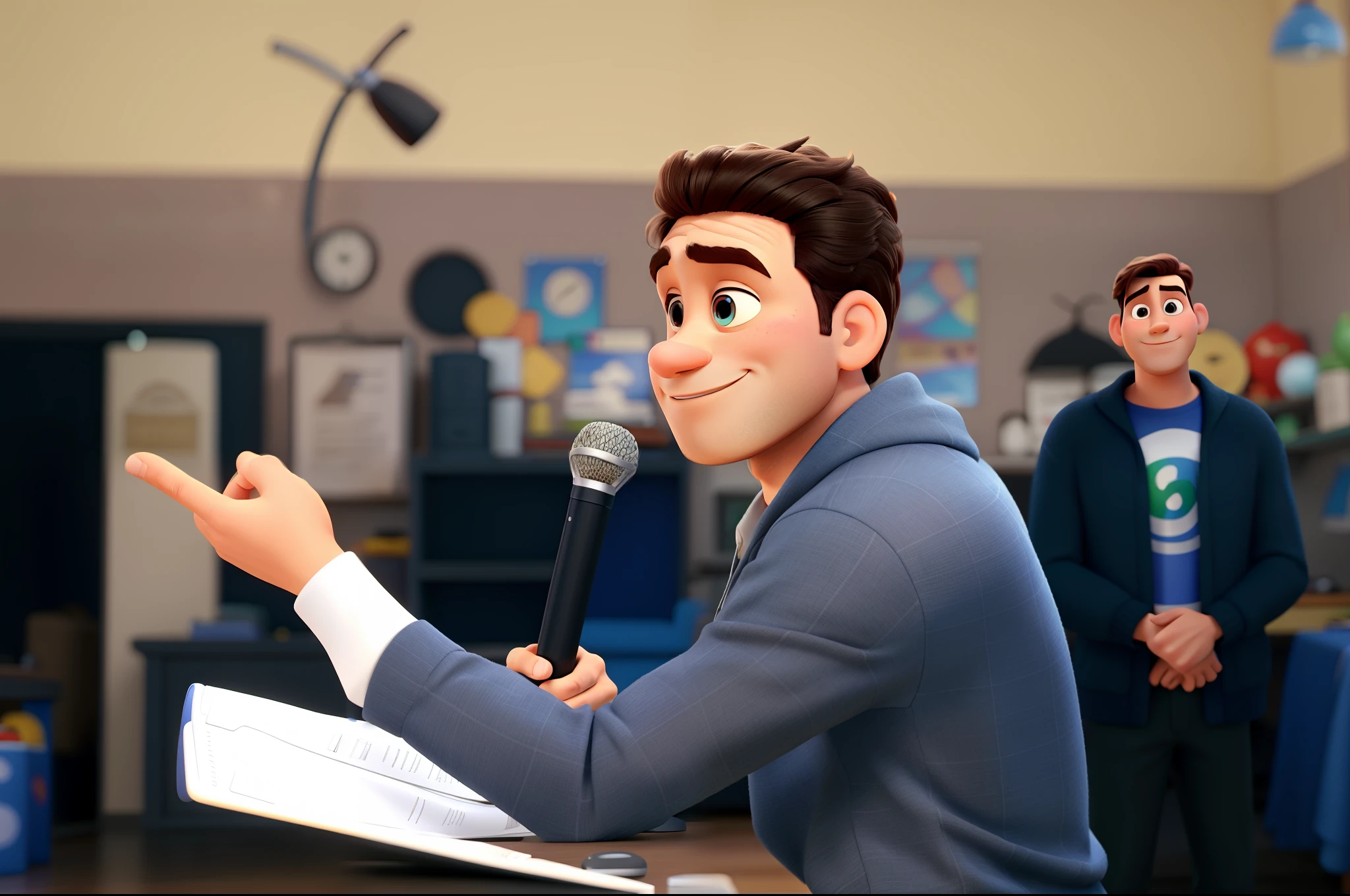 Um homem estilo disney pixar, alta qualidade, melhor qualidade