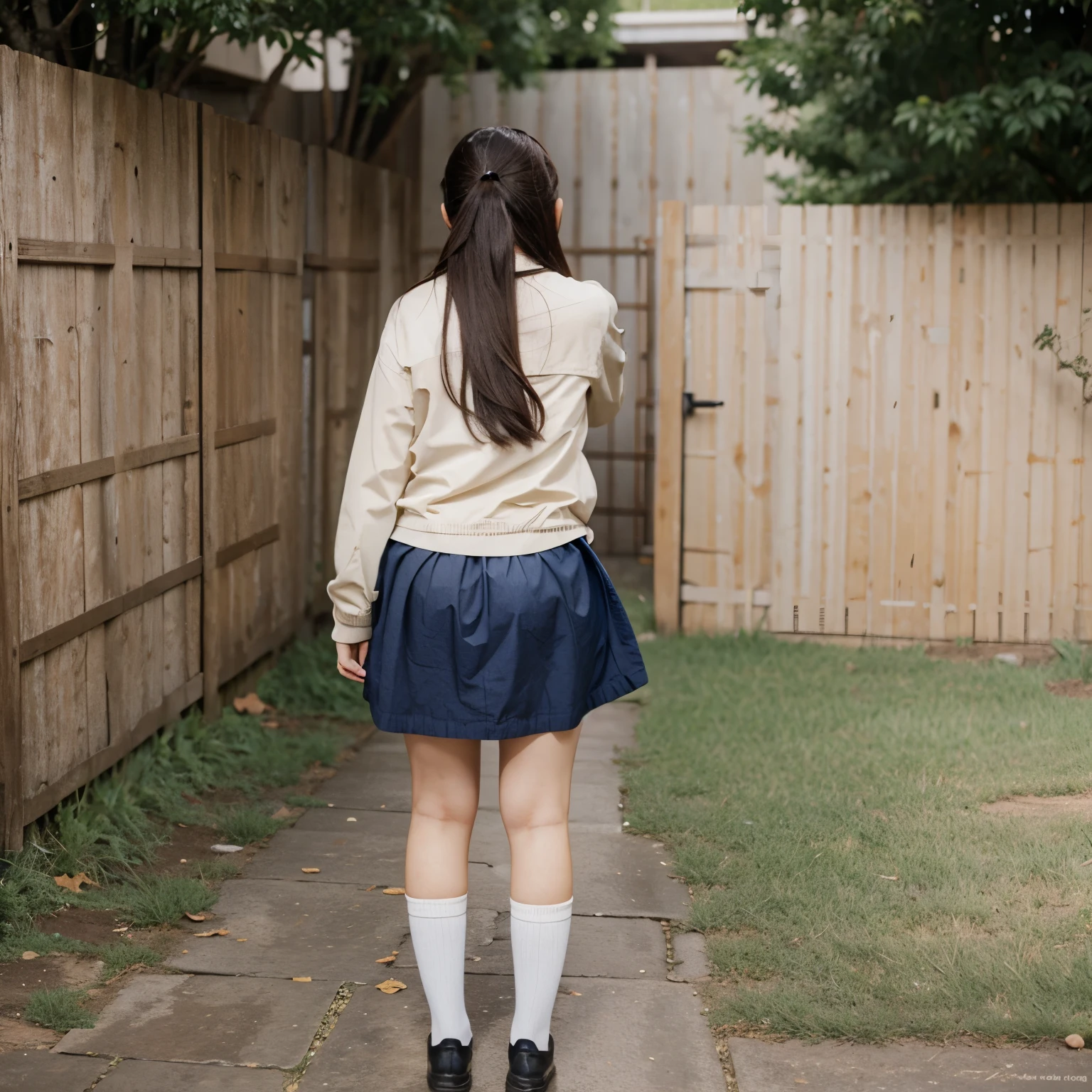 Anime girl peeing