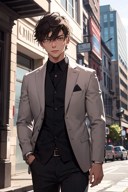 A beautiful, casually dressed, mysterious young man with money and knowledge