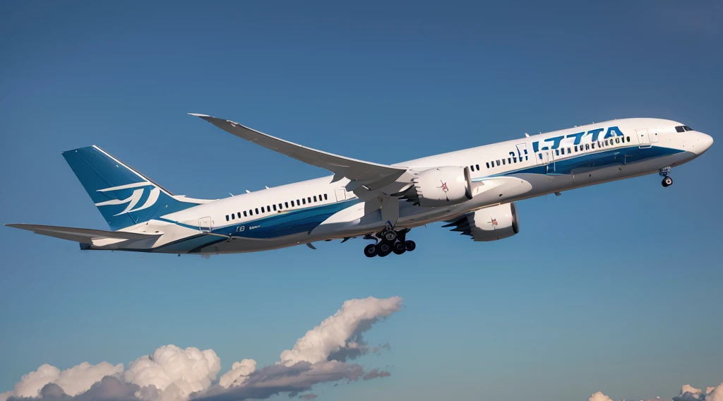 Jet airliner、BOEING787、(((ultra best quality, masterpiece))), (((ighly detailed)))
