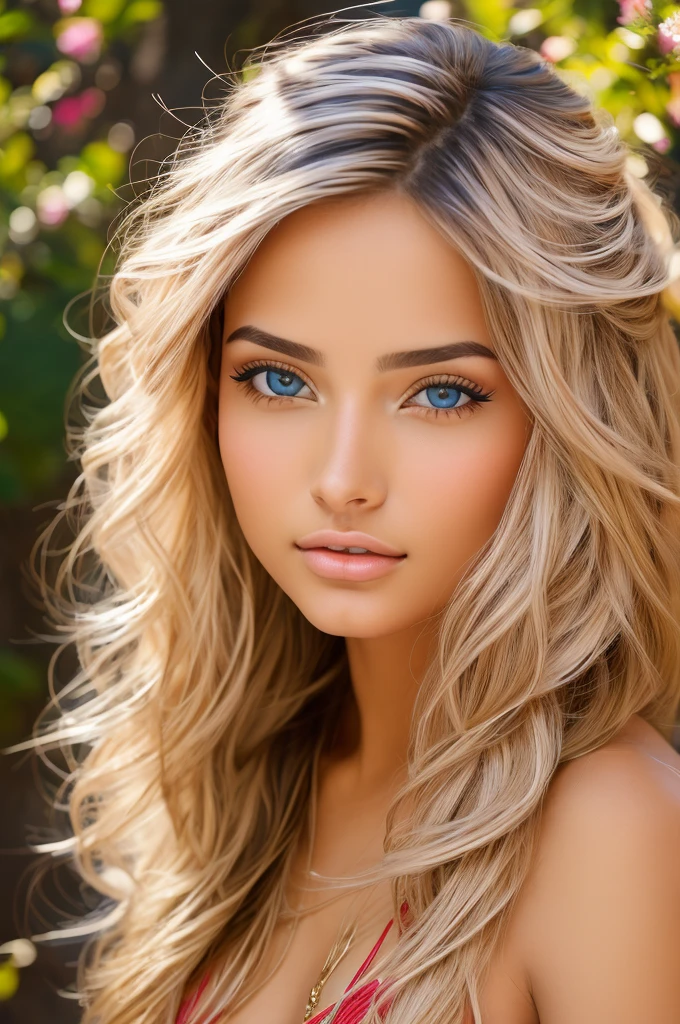 1girl, very beautiful 18 year old young woman, largo cabello rojo brillante, ojos azules brillantes, con cuernos en su cabeza con las puntas doradas, mujer sexy con alas en su espalda, joyeria de oro y rubies , con algynas esmeraldas brillantes colores, la mejor calidad 8k hd high definition, rostro perfecto ultra detallado la mejor calidad, manos perfectas la mejro calidad y detalle, ojos hermosos ultra detallados