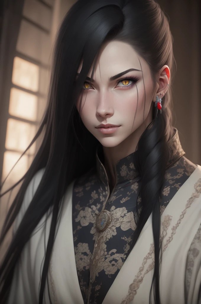 {-erro_de_anatomia:1.0}(masterpiece) Estilo anime, master part, Absurdos, Orochimaru\(Naruto\), 1girl solo, mulher madura, Camisa oversized com ombros largos, perfect composition, circunstanciado lips, seios grandes, beautiful face, body proportion, corar, cabelos longos, olhos amarelos, gaze macia, super realistic, circunstanciado, photo shoot, Realistic faces and bodies,
master part, best quality, best illustration, hiper detalhado, 1 girl, sozinho, Glamouroso, Corar, corpo inteiro, olhando para frente, posando para foto