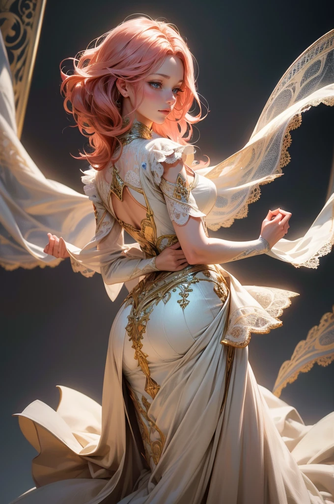 {-erro_de_anatomia:1.0}(best quality,4k,8k,highres,masterpiece:1.2), ultra-detailed, (realistic,photorealistic,photo-realistic:1.37), mature milf, illyasviel von einzbern, redhead hair, full body, vibrant colors, glowing skin, mesmerizing eyes, elegant pose, enchanting background, delicate lace dress, surreal lighting, ethereal atmosphere, mystical aura, intricate details, artistic medium, digital illustration, fantasy, anime, dancing litghtly