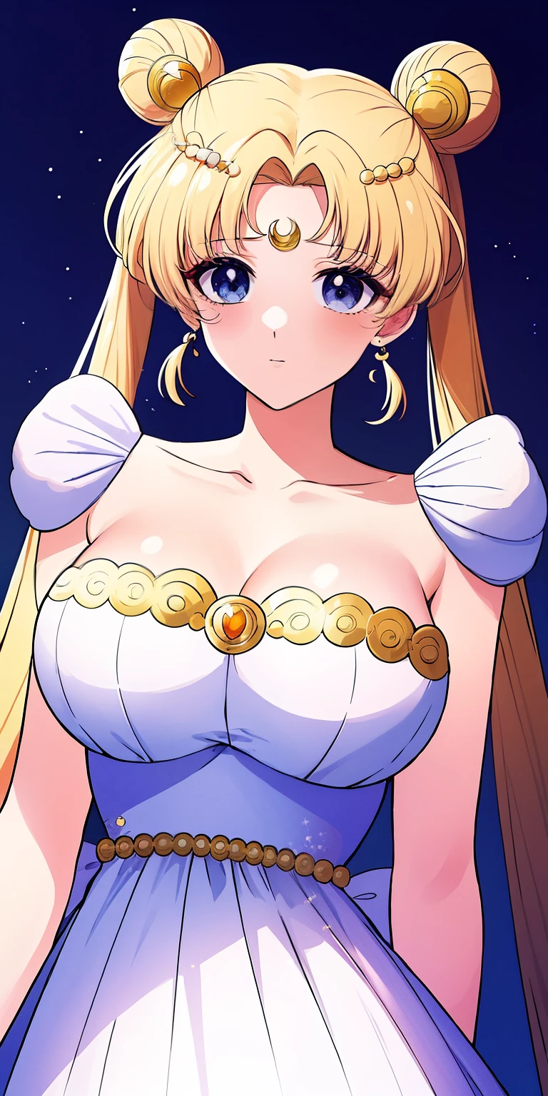 SMU Sagitsukino, 큰pectorals, Standing, Solo, Masterpiece, Best Quality, Detailed face, Detailed Eyes, high resolucion, Masterpiece, Best Quality, Detailed face, Detailed Eyes, high resolucion, Princess costume,tranquility,프린세스tranquility,네오퀸tranquility,pectorals,Big,거대한pectorals,풍만한pectorals.a blond,Dumpling head,왕pectorals,breast,forehead crescent moon,젖pectorals,흘러넘치는pectorals,voluptuousness,The dress,crescent moon on forehead,pain이 있습니다스러운표정,pain이 있습니다표정,pain이 있습니다,pain