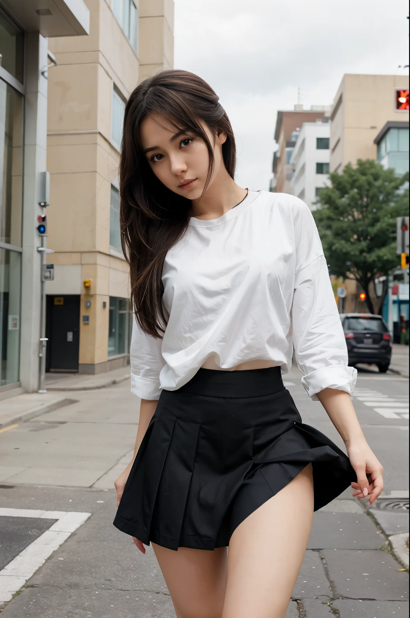 Anime girl in skirt