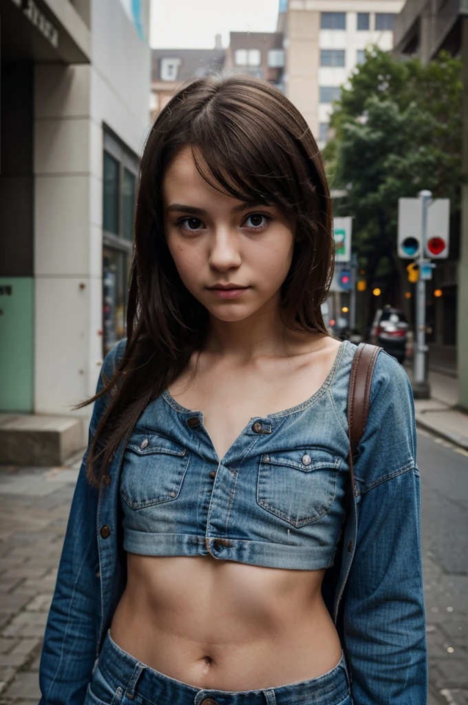 1girl, cute, young, skinny, (3N1DS1NCL41R:0.9), realistic photo, extreme detail, street photo, {best quality}, {{masterpiece}}, {highres}