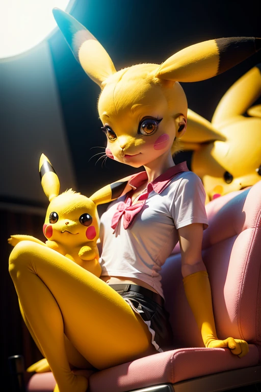 anthropomorphic pikachu girl