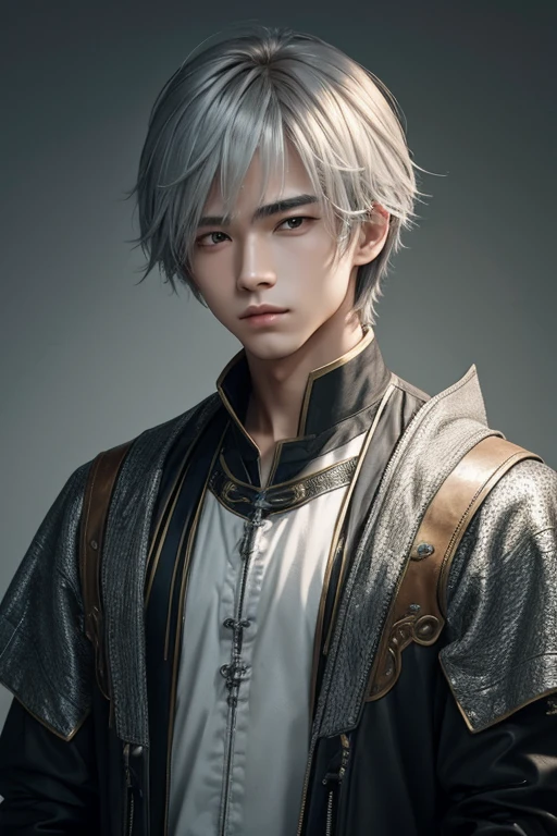 1boy,solo,sliver hair,zhangfei, masterpiece, best quality,