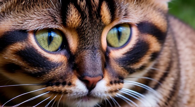 vertical close-up of a beautiful European shorthair cat