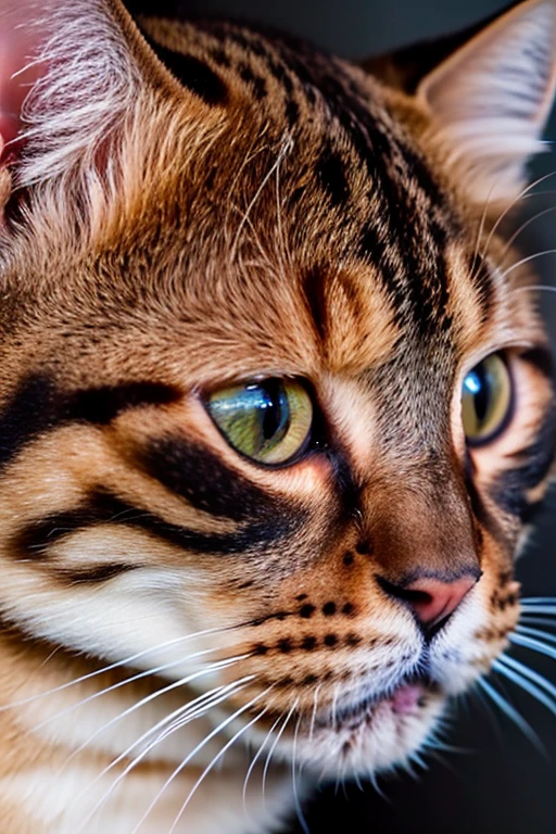 vertical close-up of a beautiful European shorthair cat