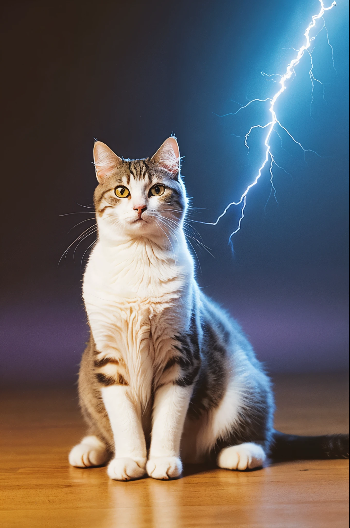 Cat that emits lightning magic