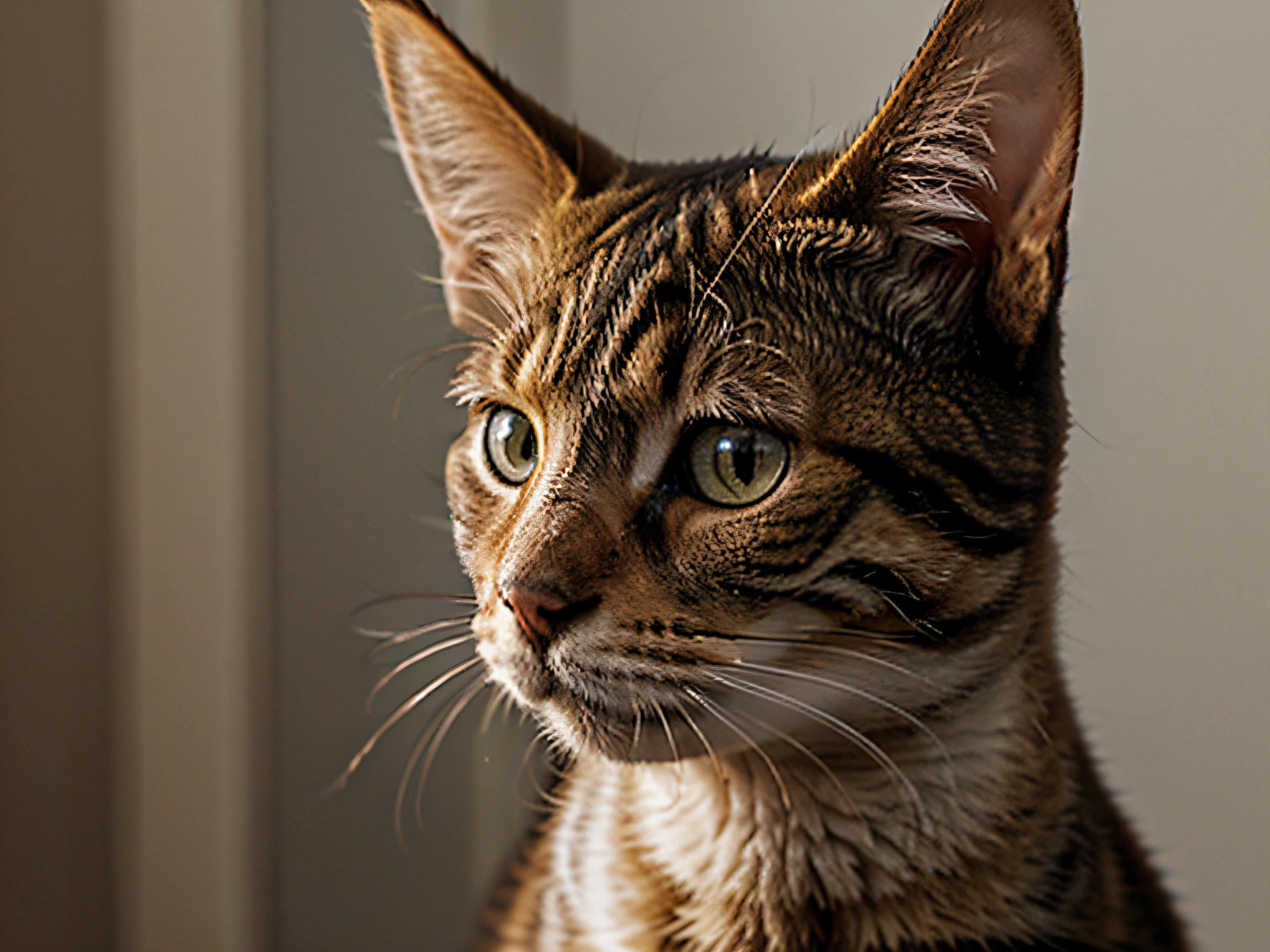 vertical close-up of a beautiful European shorthair cat