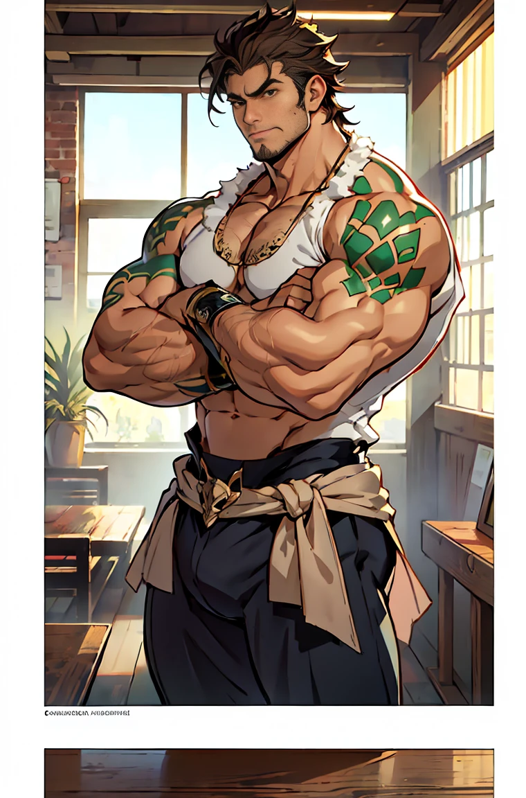 (Green short hair), (((male centaur))), ((bodybuilder)), ((very muscular)), ((broad chest)), ((thick pectorals)), abs, small waist, ((big biceps)), ((large )), ((glans)), ((testicles)), ((nipple piercings)), (((tropical forest))), (((nepenthes))), orchids, tending, caring, collecting, (veiny horse :1.0), extra arms, ExtraArms, Japanese, Chinese, tanned skin, erection, flaccid penis, erected penis, Takeshi Kaneshiro