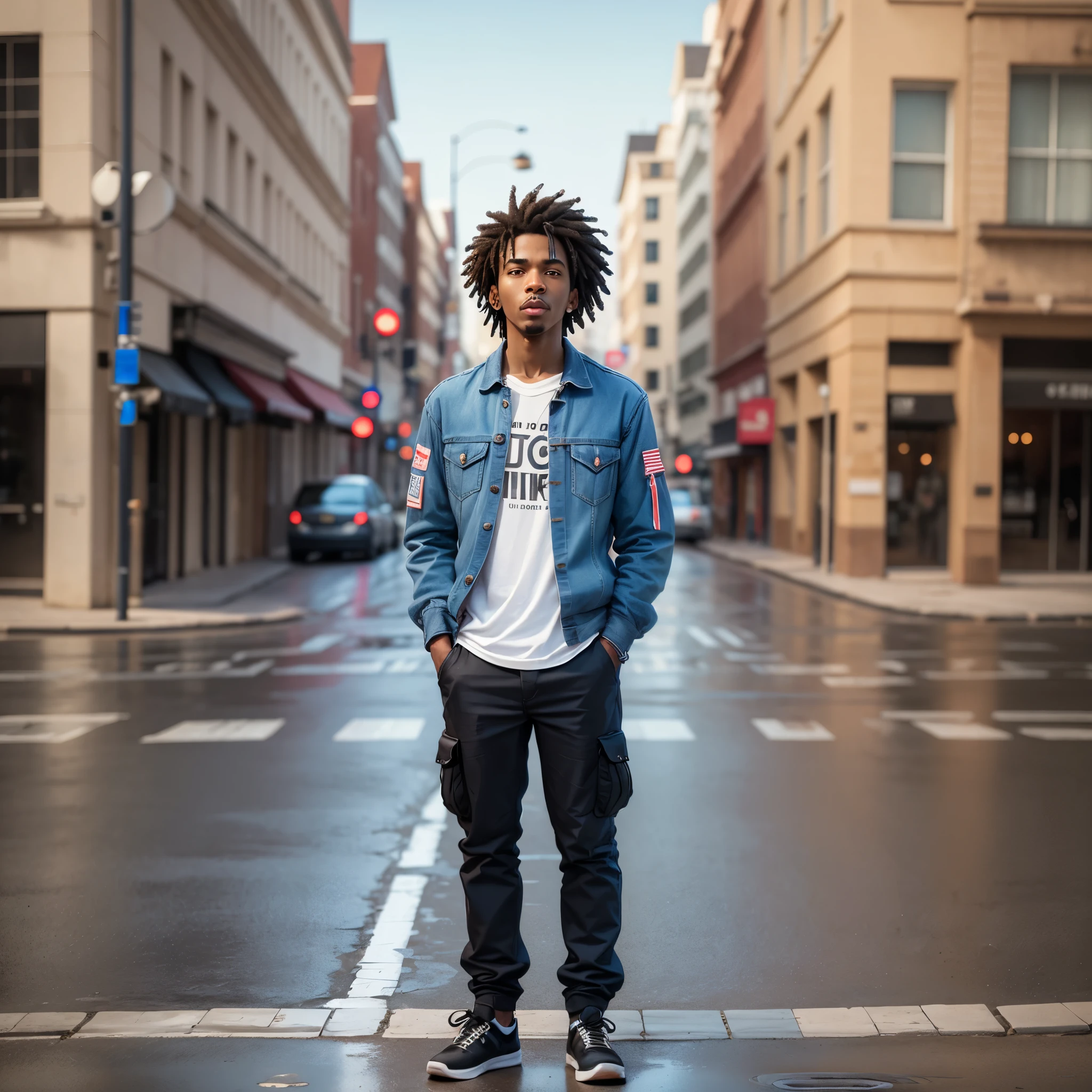 black man standing on corner --auto --s2