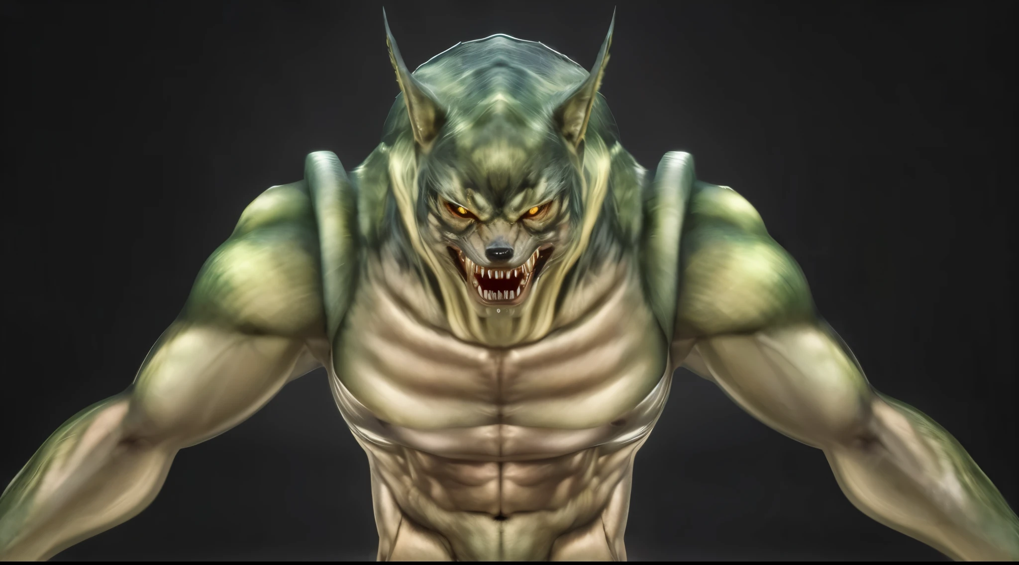 (masterpiece),(best quality:1.0),(ultra high resolution:1.0),monster, werewolf, menacing look,claws, wolfteam, face focus, 8k wallpaper, full body