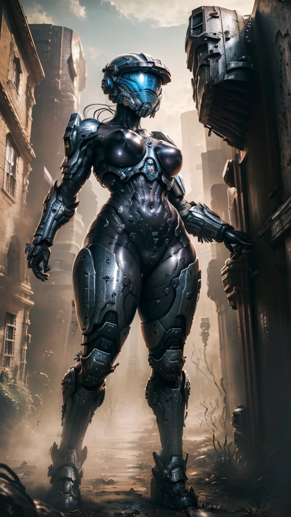 ((mejor calidad)), ((obra maestra)), (muy detallado: 1.3), ....3D, una hermosa mujer Pechos grandes y cola grande (muslos hechizantes cuerpo completo muy sexy) con un rifle y un casco, armadura de halo futurista, military armor, Equipo de combate futuro, con equipo futurista y casco, ombate, Halo de engranajes, cyberpunk, Armadura futurista, Jefe Maestro de Halo, campo de batalla, alien