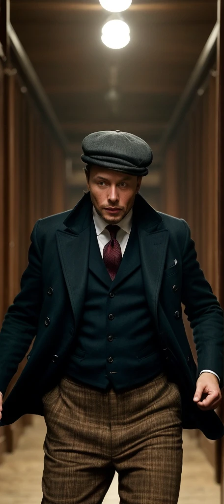 Il y a elon musk en costume et chapeau qui marche dans la rue, Costumes de Peaky Blinders, Stores Peaky, Stores Peaky (2018), Tourma de Peaky Blinders, inspired by Max Magnus Norman, Un homme en costume avec un chapeau, Tom Hardy como Henry Dorsett Case, bel homme, very beautiful