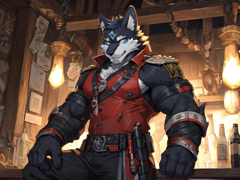 Furry musculoso extremamente lindo e atraente.