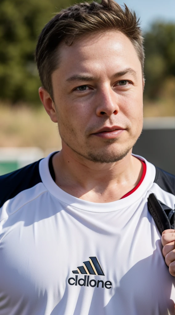 elon musk in a soccer player style