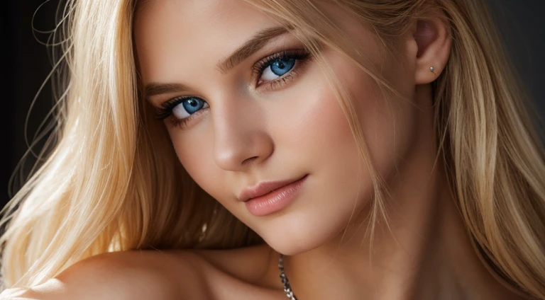 "(best quality,4k,highres,masterpiece:1.2),ultra-detailed,portrait,beautiful blonde 21-year-old model,gorgeous detailed eyes and lips,sweet and charming expression,55mm lens,studio lighting,highly detailed skin texture,medium-sized bust"