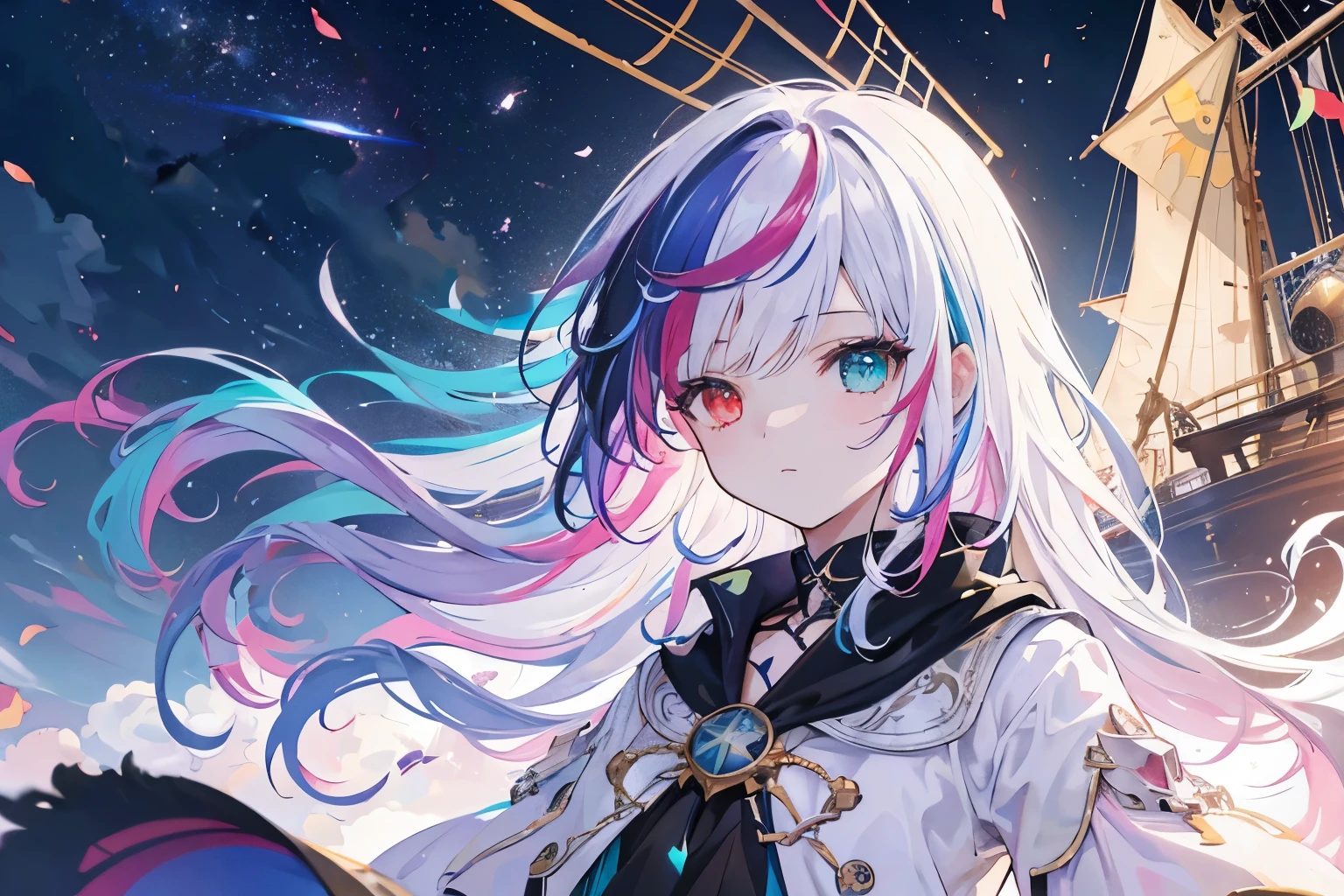 Fantastic starry sky、One big shining star