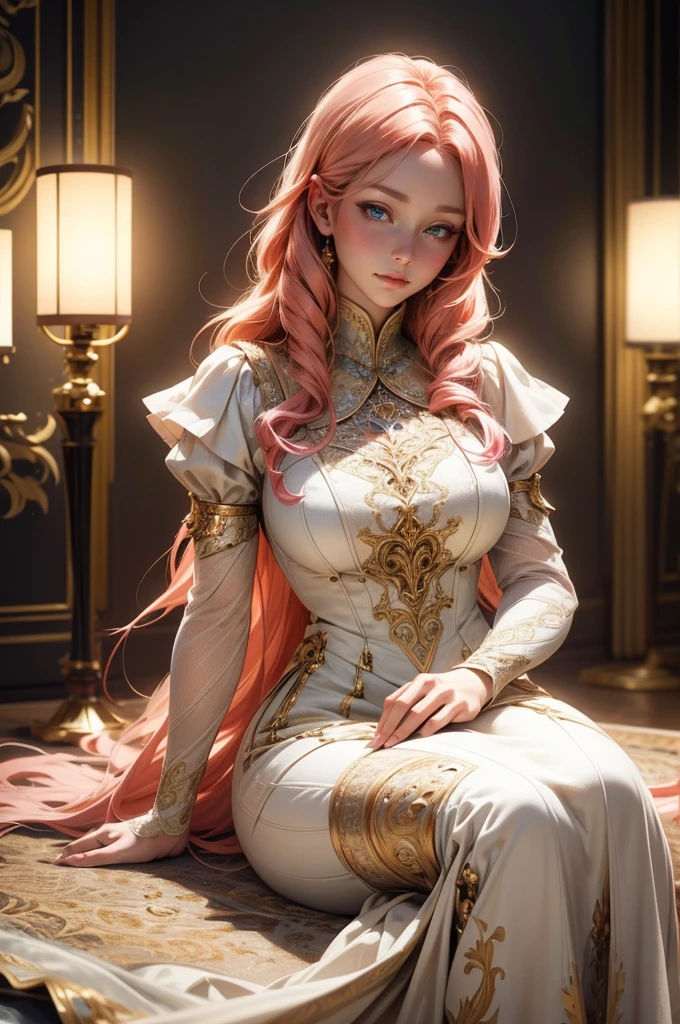 {-erro_de_anatomia:1.0}(best quality,4k,8k,highres,masterpiece:1.2), ultra-detailed, (realistic,photorealistic,photo-realistic:1.37), mature milf, illyasviel von einzbern, redhead hair, full body, vibrant colors, glowing skin, mesmerizing eyes, elegant pose, enchanting background, delicate lace dress, surreal lighting, ethereal atmosphere, mystical aura, intricate details, artistic medium, digital illustration, fantasy, anime, sitting on the floor