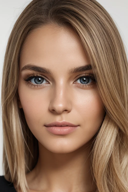 fechar para cima, 1Menina 18 anos, somente, Cabelos compridos, Olhando para o espectador, blonde hair, olhos azuis, ourivesaria, corpo inteiro, Colar, Schulterfrei, pullover, lips, Realistisch, nariz, flirting with the camera, tiro de close up, realismo, Olhos detalhados, skin imperfection, sardas pequenas e finas, natural