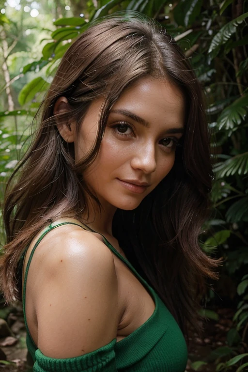 foto mulher realista 50 anos loura olhos verdes