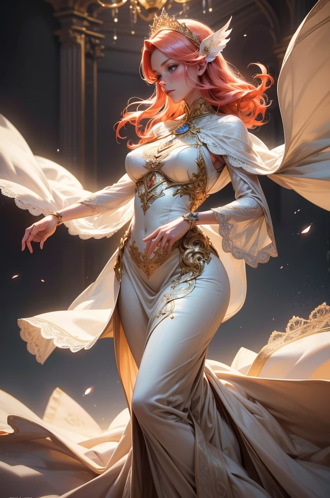 {-erro_de_anatomia:1.0}(best quality,4k,8k,highres,masterpiece:1.2), ultra-detailed, (realistic,photorealistic,photo-realistic:1.37), mature milf, illyasviel von einzbern, redhead hair, full body, vibrant colors, glowing skin, mesmerizing eyes, elegant pose, enchanting background, delicate lace dress, surreal lighting, ethereal atmosphere, mystical aura, intricate details, artistic medium, digital illustration, fantasy, anime, dancing litghtly
