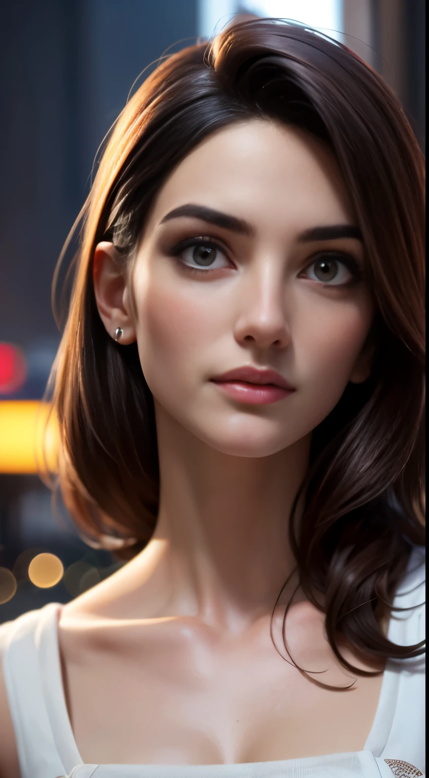 photo of Penelope Cruz, RAW, beautiful woman, ((portrait)), ((detailed face:1.2)), ((detailed facial feature, detailed skin, clear skin), (perfect proportioned body), (wearing a colorful dress) (high detailed city environment, apartment balcony), (realistic photo, best quality, detailed), (8k wallpaper), (cinematic lighting, dramatic lighting) (sharp focus, intricate)