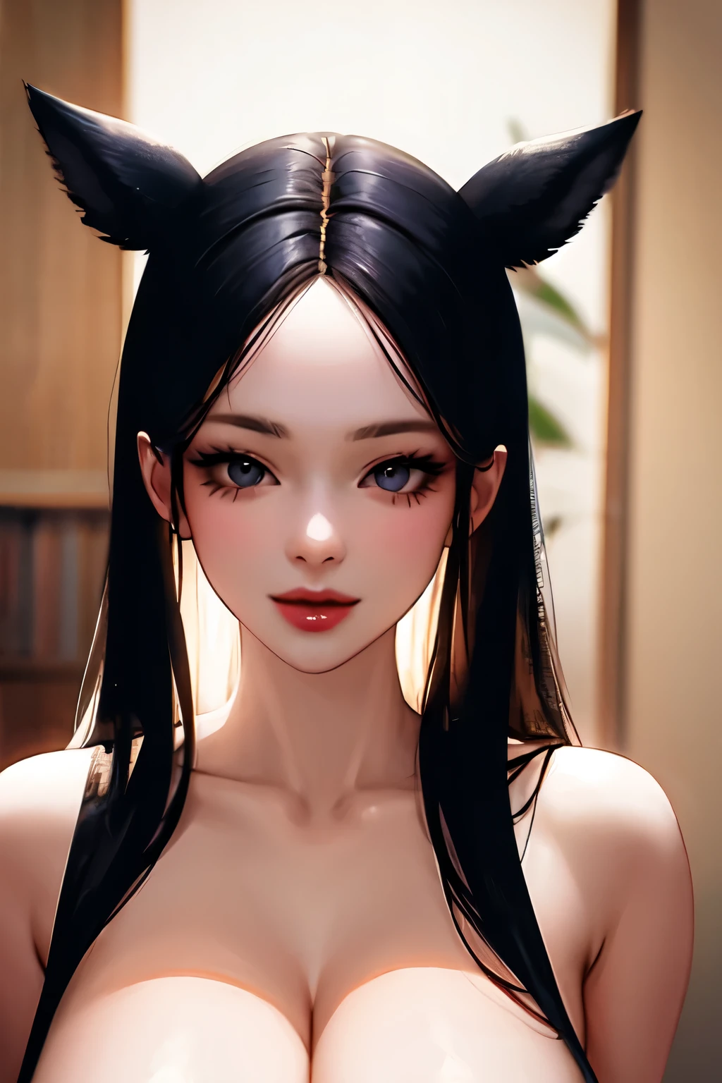 Asian Barbie with Mickey's ear and big, bare hair