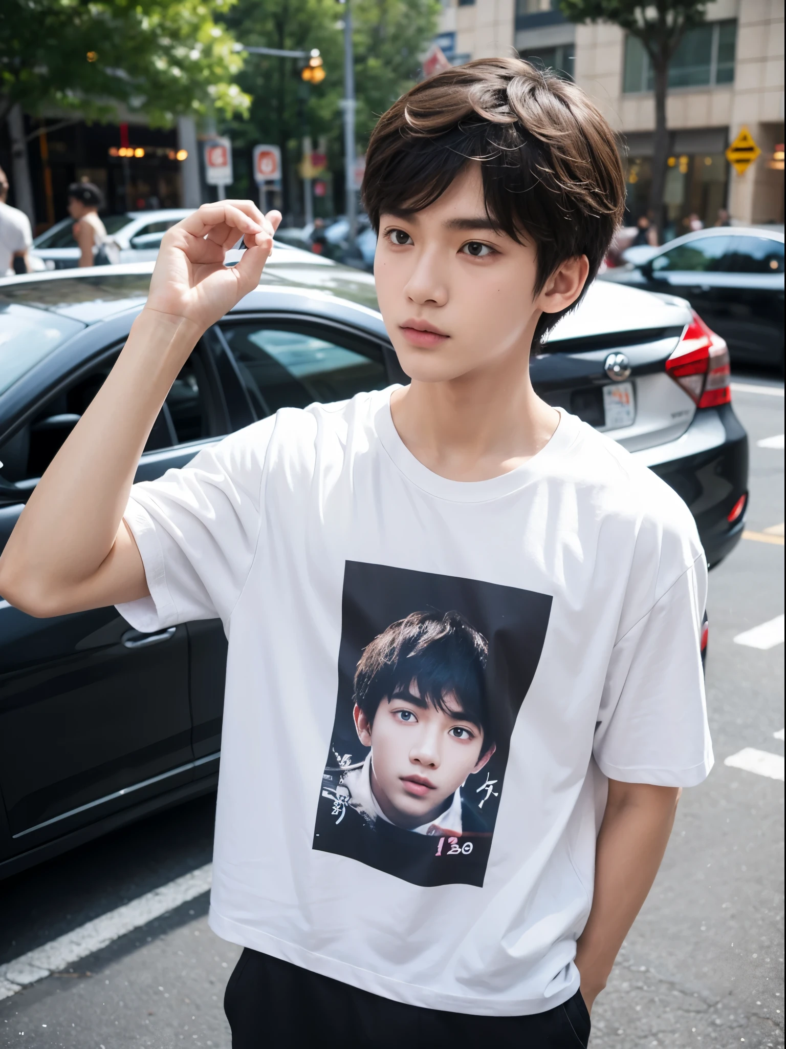 boy, 17 y.o, t-shirt, street