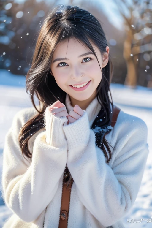 (2 girls in , couple focus, classmates, Adorable, 14years) ,and draw the full body, (Best Quality, 超hight resolution, photographrealistic, Ultra-detailed細, 8K),japanaese girl, cheek-to-cheek, White cute clothes, Show your beautiful teeth,Bursting smile, hair scrunchie, ((Perfect hands without discomfort,Perfect feet with no discomfort)),Super Detailed Face、Detailed lips、A detailed eye、small gravure idol,Transparent skin,I keep my hair up and short,Her breasts are small, Hands on the chest,A Cup,rosy cheeks,Best Quality,4K,8K,hight resolution,masutepiece:1.2,Ultra-detailed,Realistic,Photorealistic:1.37,Winters, Snow, Snowy landscape, beautiful girl in a down coat, Detailed eyes, Detailed lips, long eyelashes, Mini Pleated Skirt, snowscape, Soft lighting, cosy atmosphere, Medium: Oil Painting, New snow, Wintersのワンダーランド, Cool color tones, Delicate brush strokes, Snowy trees, Frosty breath, serene expressions, playful pose, natural beauty, Yuki, Snowy ground, Wintersのファッション, Stylish outfit, Snow boots, rosy cheeks, Wintersの楽しみ, peaceful ambiance, ethereal beauty, 魔法のようなWintersの景色, Wintersのファッショニスタ, Whimsical charm、a baby face、A slight smil、thighs thighs thighs thighs、short cut hair
