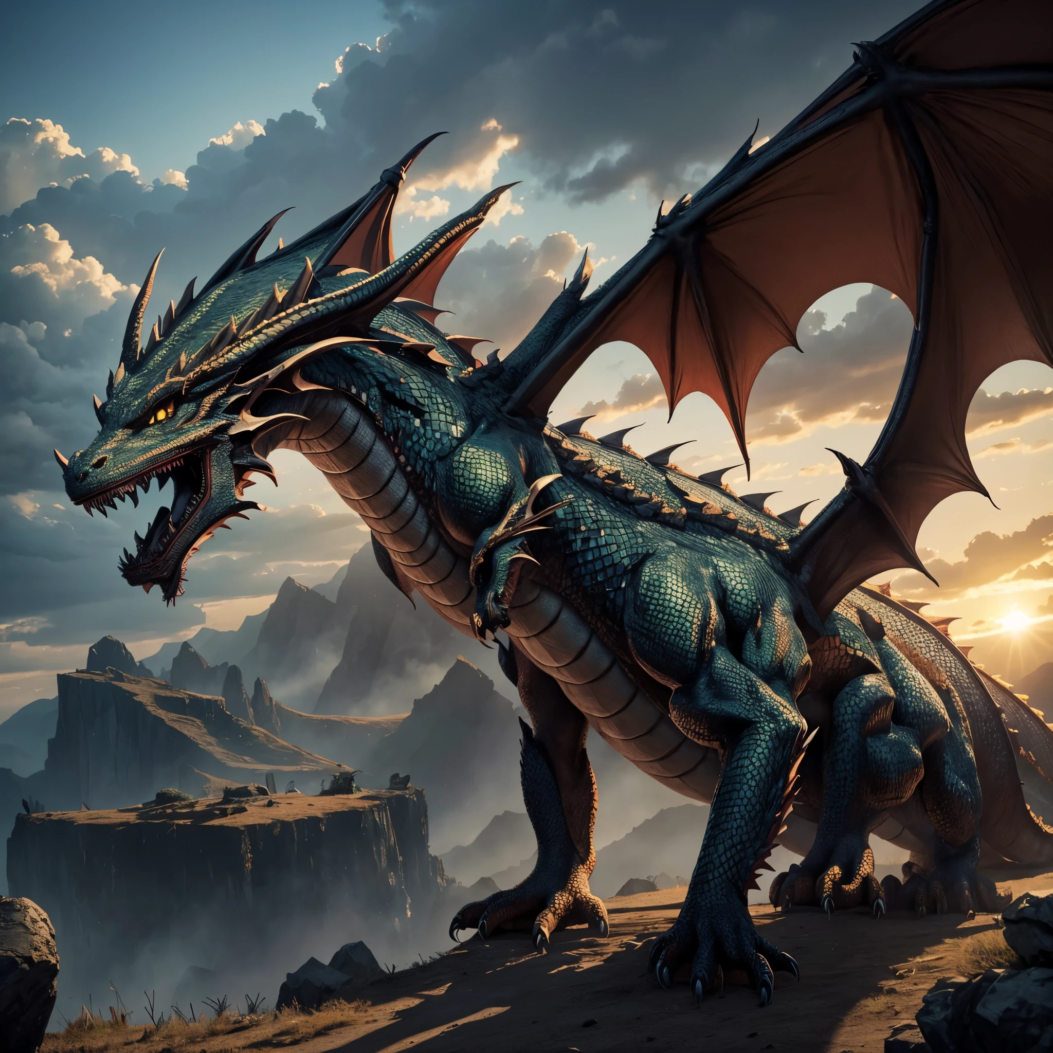 ((epic dragon)) realismo epico