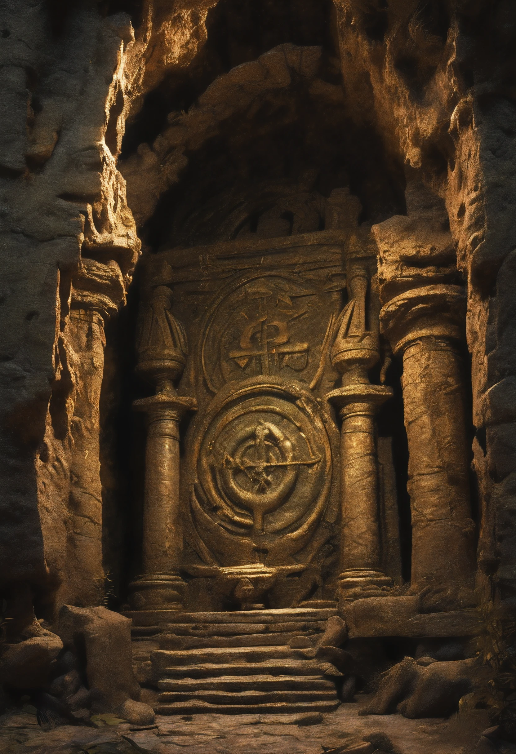 (best quality,4k,8k,highres,masterpiece:1.2),A captivating image of Lara Croft, her long single braid trailing behind as she discovers (a glowing and mysterious ancient crown relic:1.4), ultra-detailed,(realistic,photorealistic,photo-realistic:1.37), facing away, back turned, high resolution, subsurface scattering, raytracing