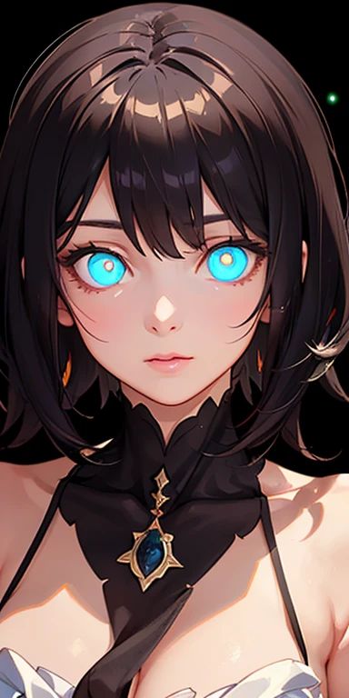 baby face, small breasts, short black hair,messy hair, (photorealistic:1.4), (masterpiece, sidelights, exquisite beautiful eyes: 1.5), masterpiece*portrait, realistic, 3D face,kawaii face,from above: 1.5、 (glowing eyes:1.5),(tareme:1.5)、Rosy Mouth,Slim Body, shiny hair, shiny oil skin: 1.5、large breasts:1.3,solo,()、(bodystocking)、(charactor focus:1.5、portrait:1.5)、upper body,in bed