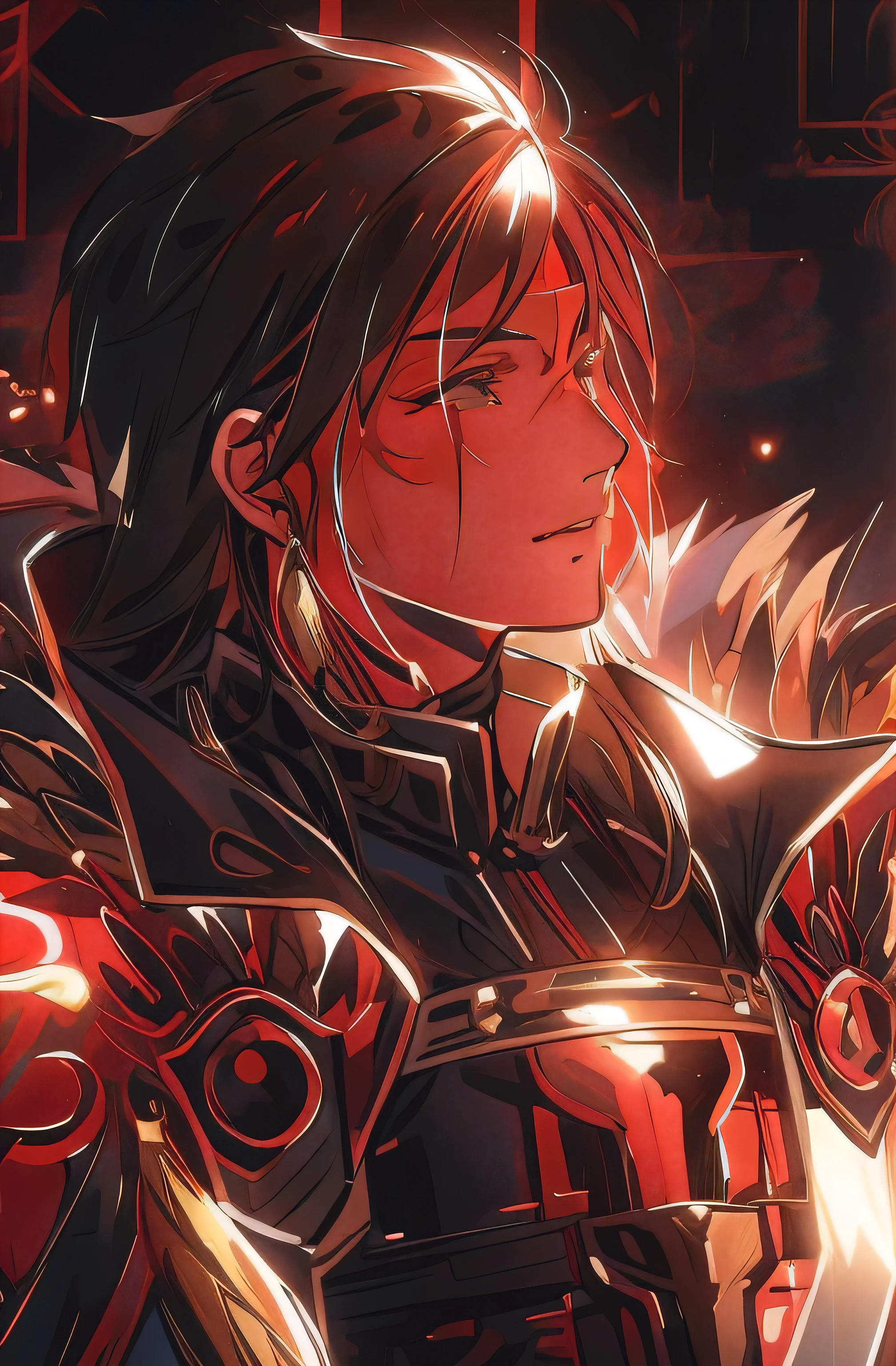 anime style images:One in armor、Positive roman man holding a flower in his hand, I am the point, casimir art, Sajimi, fireemblem, The handsome guy who kills demons, , edelgard from fireemblem, Illustrations by Shigenori Soejima, bian lian, Very detailed and beautiful fan art, a human male paladin