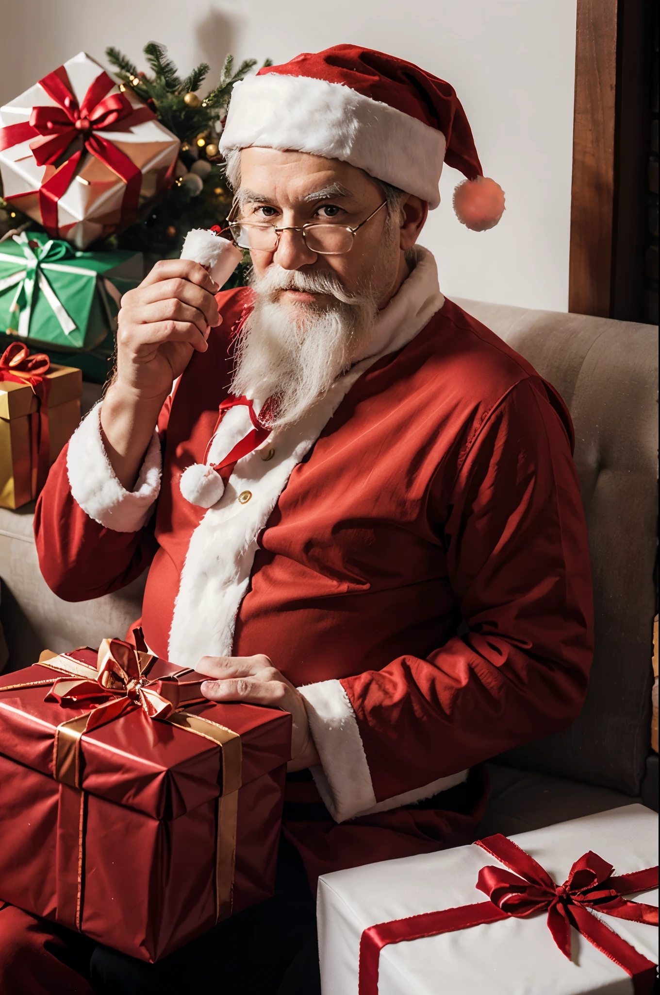 Santa Claus with gifts