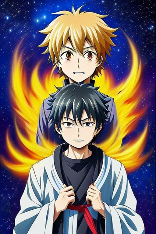 Gintama painting style,Funny tribute,Phoenix constellation Ikki is right behind the girl,Funny ghost stories